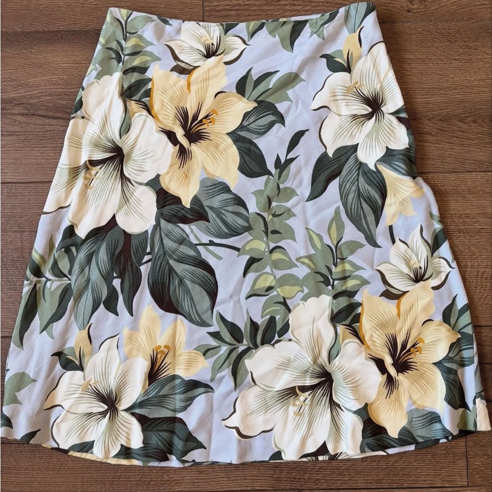 Tommy Bahama Cream and White A-Line Skirt Resort Wear